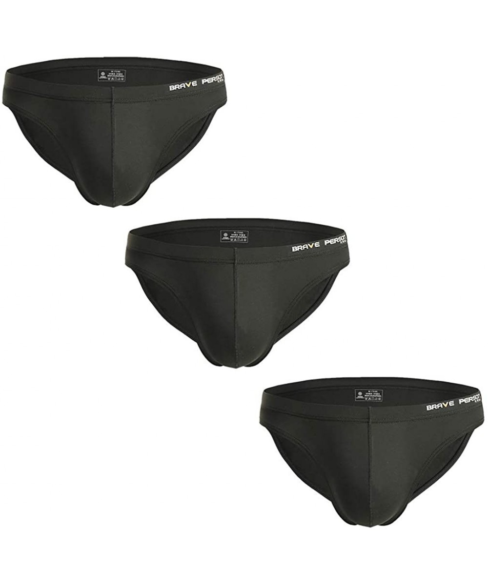 Sexy Men's Underwear Low Waist Bikini Briefs - 3p-black - C6193OL6LA2 $24.72-Briefs