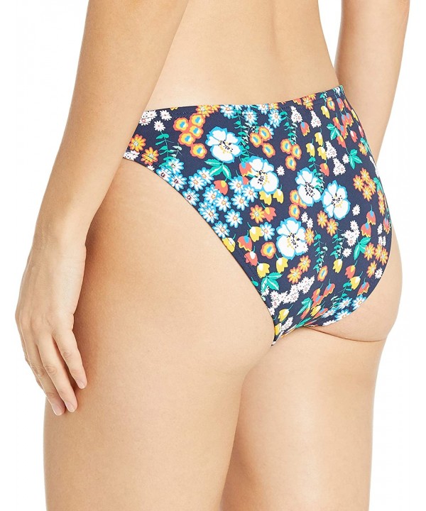 Women's Floral Garden Classic Bikni Bottom - Navy Multi - CL12N8ZA1QI $46.60-Bottoms