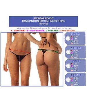 G-String Micro Thong Triangle Top Bikini Set Women's Sexy Teeny Mini Brazilian Swimsuits - Hawaii - CO18A564QKW $31.57-Sets