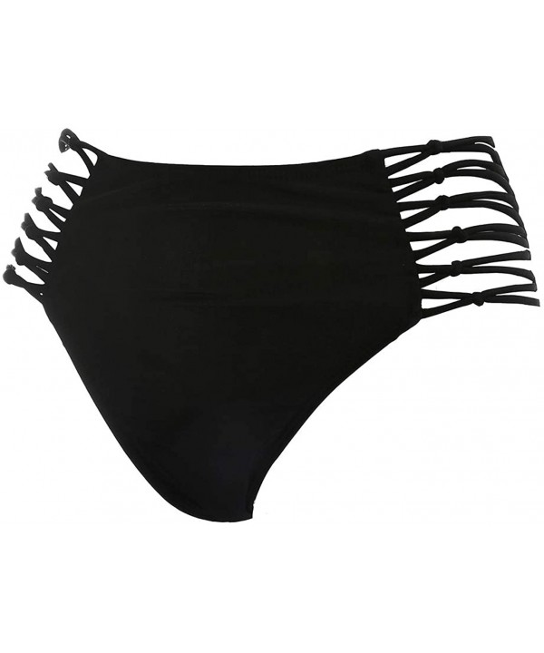 Women's Sexy Hight Waist Bikini Bottom Meshed Swim Short Tankinis (FBA) - Black - CX194L5466Q $18.58-Tankinis