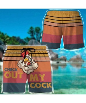 Christmas Turkey Print Pants Short Beach Casual Trouser Shorts Swim Trunks Board Drawstring Shorts - F-orange - C919DSLXZHD $...