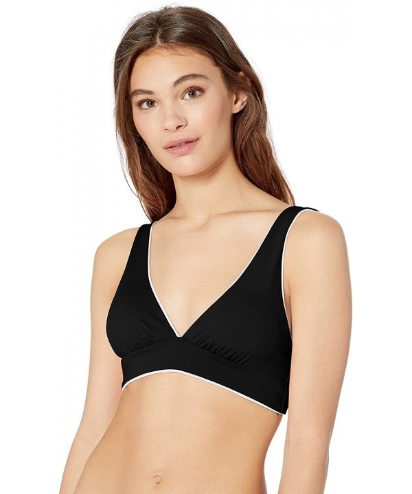 Women's Triangle Hipster Bikini Swimsuit Top - Black//Sonic Boom - C418K2CE2TH $23.44-Tops