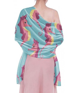 Women's Swimwear Cover Ups- Summer Vacation Beach Sarong Soft Shawl Wrap - Cotton Cute Seahorses Funny - C519C4DKWMK $31.00-C...