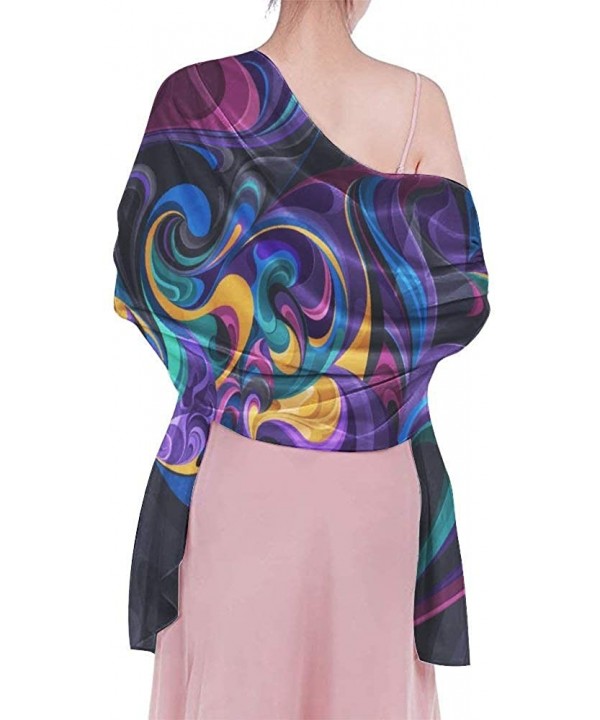 Women's Swimwear Cover Ups- Summer Vacation Beach Sarong Soft Shawl Wrap - Abstract Colorful Painting - CP19C6O8XDQ $27.12-Co...