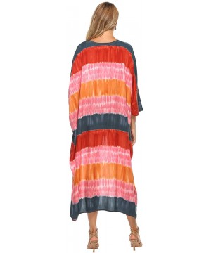 Women's Chiffon Kimono Loose Cardigan Lightweight Cover Up - Multi 1 - CS194GW6MAH $19.69-Cover-Ups