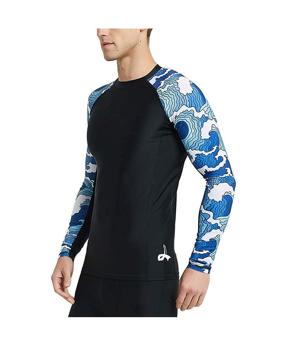 Men's Long Sleeve UPF 50+ Baselayer Skins Performance Fit Compression Rash Guard-CLY02C - Surge - CW18IIAK63E $21.29-Rash Guards