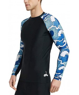 Men's Long Sleeve UPF 50+ Baselayer Skins Performance Fit Compression Rash Guard-CLY02C - Surge - CW18IIAK63E $21.29-Rash Guards