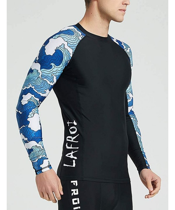 Men's Long Sleeve UPF 50+ Baselayer Skins Performance Fit Compression Rash Guard-CLY02C - Surge - CW18IIAK63E $21.29-Rash Guards