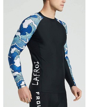 Men's Long Sleeve UPF 50+ Baselayer Skins Performance Fit Compression Rash Guard-CLY02C - Surge - CW18IIAK63E $21.29-Rash Guards