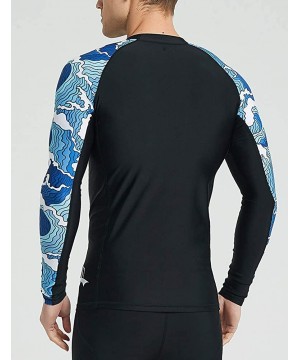 Men's Long Sleeve UPF 50+ Baselayer Skins Performance Fit Compression Rash Guard-CLY02C - Surge - CW18IIAK63E $21.29-Rash Guards