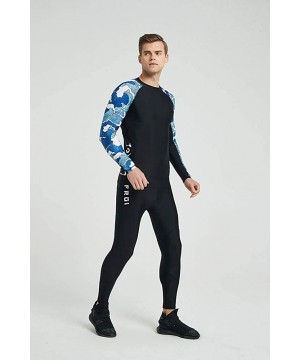 Men's Long Sleeve UPF 50+ Baselayer Skins Performance Fit Compression Rash Guard-CLY02C - Surge - CW18IIAK63E $21.29-Rash Guards