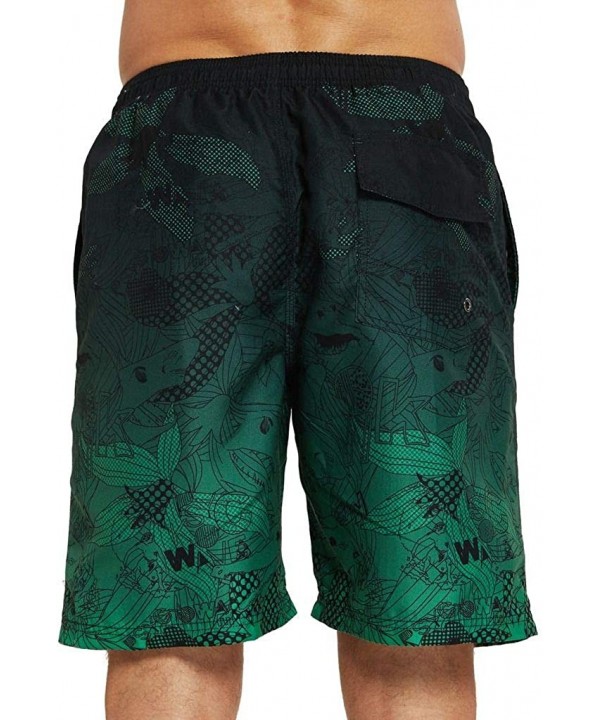 Mens Swim Trunks Quick Dry Board Short Pants with Pockets and Mesh Lining Beach Swimwear Bathing Suits - Jungle Summer - CL18...