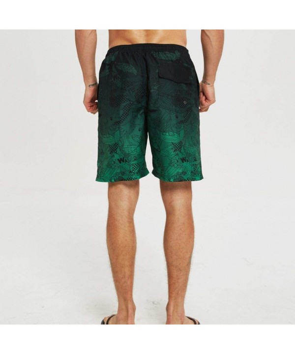 Mens Swim Trunks Quick Dry Board Short Pants with Pockets and Mesh Lining Beach Swimwear Bathing Suits - Jungle Summer - CL18...