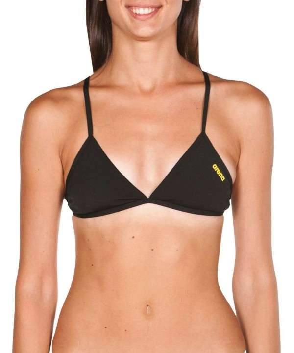 Women's Feel Bikini Top - Black - C118CKLYZ60 $21.10-Tops