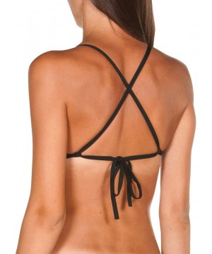 Women's Feel Bikini Top - Black - C118CKLYZ60 $21.10-Tops