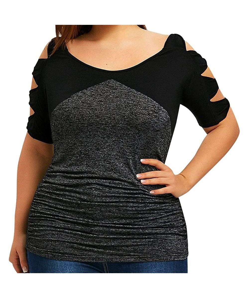 Casual Tops- Women Plus Size Empire Waist Raglan Sleeve Shirt Blouse Tunic Tops Tee - 3-gray - C6192QQNU32 $17.32-Rash Guards