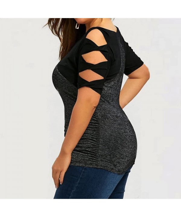 Casual Tops- Women Plus Size Empire Waist Raglan Sleeve Shirt Blouse Tunic Tops Tee - 3-gray - C6192QQNU32 $17.32-Rash Guards