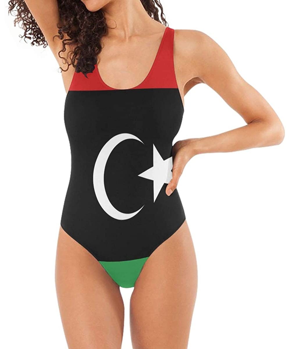 Womens Swimsuits Mexican Flag One Piece Tankini Girls Monokini - Libyan Flag - CF18R2MCEL8 $25.07-One-Pieces