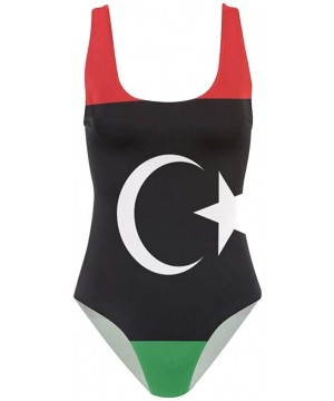 Womens Swimsuits Mexican Flag One Piece Tankini Girls Monokini - Libyan Flag - CF18R2MCEL8 $25.07-One-Pieces