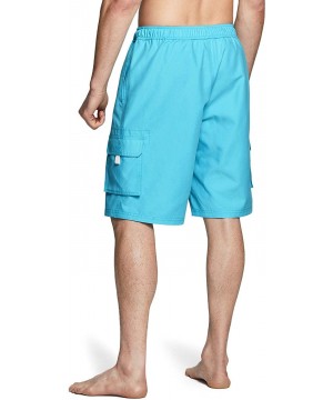 Men's 11 Inches Swim Trunks- Quick Dry Beach Board Shorts- Bathing Suits with Inner Mesh Lining and Pockets - C Two Side Pock...