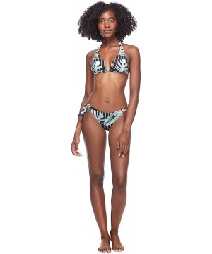 Women's Celeste Triangle Slider Bikini Top Swimsuit - Tokelau Floral Print - CR18Z050HTX $43.05-Tops