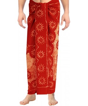 Men's Loungewear Hawaii Sarongs for Men Plus Size Beach Wrap Vacation - Pumpkin Orange_q599 - CW12NYLLND3 $13.58-Cover-Ups