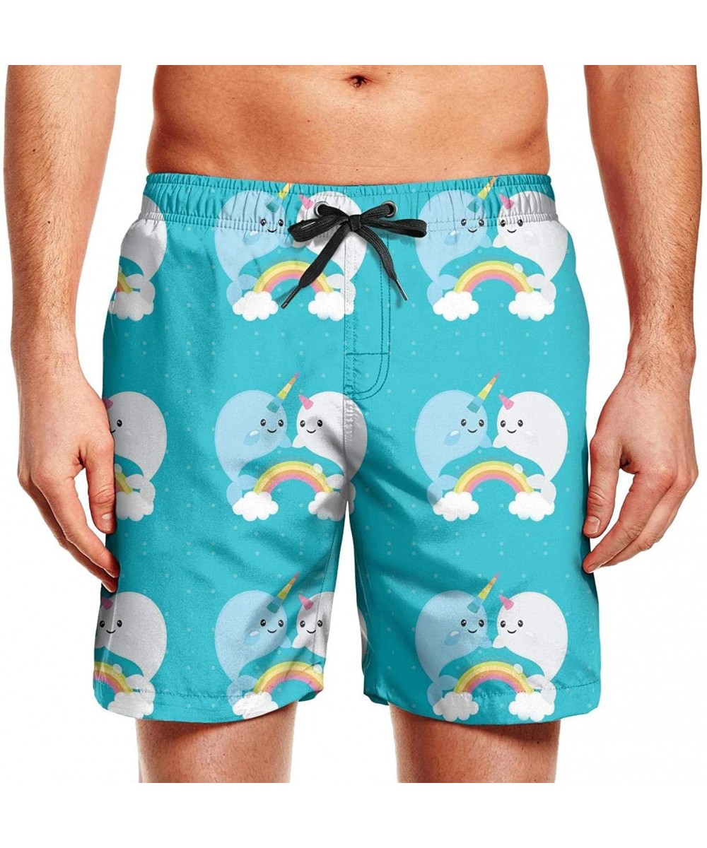 Men's Sportwear Quick Dry Board Shorts Lotus Flower with Alchemy Eye Swim Trunks - Love Each Other - CA18QZ32QH3 $25.70-Board...