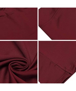 Women's Activewear Performance Skort Lightweight Skirt for Running Tennis Golf Sport - Wine - C81905ON9ZT $11.24-Rash Guards