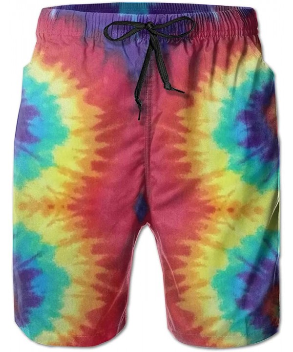 Men Boys Beach Board Shorts Adjustable Drawstring Quick Dry Bathing Suit - Tie Dye Swirl - CH190MY7S7W $30.65-Board Shorts