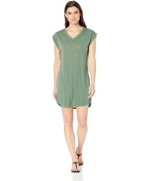 Women's Ella T-Shirt Dress Cover Up - Cactus - CQ18HW2E67H $23.03-Cover-Ups