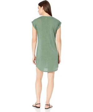 Women's Ella T-Shirt Dress Cover Up - Cactus - CQ18HW2E67H $23.03-Cover-Ups