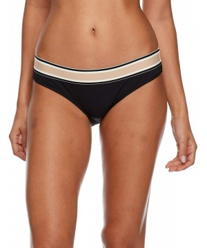 Women's Hipster Bikini Bottom Swimsuit - Corallina Black So Soft Rib - CK18I9WWNO6 $28.35-Tankinis