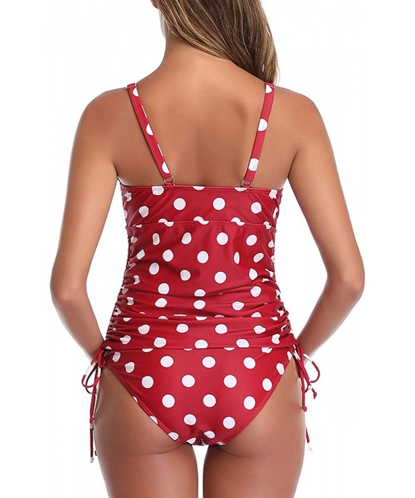 Women Maternity Swimsuit Plus Size Two Piece Pregnant Bathing Suits - Red Polka Dot - C318T4XGG6W $20.63-One-Pieces