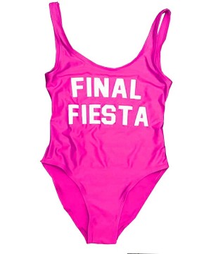 Fiesta Siesta One-Piece Swimsuit One-PieceswimwearHigh Cut One-Piece Customized Swimsuit Personalized Bathing Suit - Purple -...