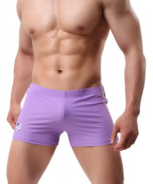 Premium Men's Swim Trunks- Hot Men's Swim Shorts-Quick Dry Beach Shorts- Mode Design Men's Swimwear. - Purple - CI18HTNM445 $...