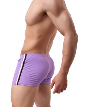 Premium Men's Swim Trunks- Hot Men's Swim Shorts-Quick Dry Beach Shorts- Mode Design Men's Swimwear. - Purple - CI18HTNM445 $...