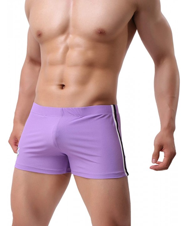 Premium Men's Swim Trunks- Hot Men's Swim Shorts-Quick Dry Beach Shorts- Mode Design Men's Swimwear. - Purple - CI18HTNM445 $...