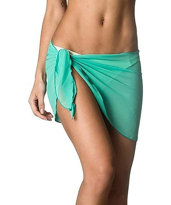 Women's Swimsuit Chiffon Cover Up- Bikini Swimwear Beach Pareo Cover-Ups Wrap Skirt - Light Green - CC18UX3ZZ4Q $8.12-Cover-Ups