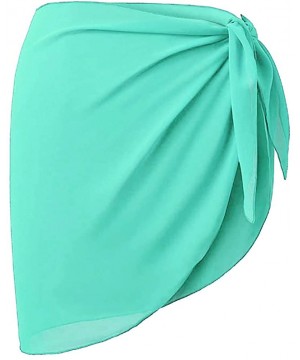 Women's Swimsuit Chiffon Cover Up- Bikini Swimwear Beach Pareo Cover-Ups Wrap Skirt - Light Green - CC18UX3ZZ4Q $8.12-Cover-Ups