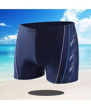 Swim Trunks Classic Square Leg Swimsuit Summer Beach Short Boxer Briefs Swimming Pants - Blue _C - C01973EDEZY $12.04-Briefs