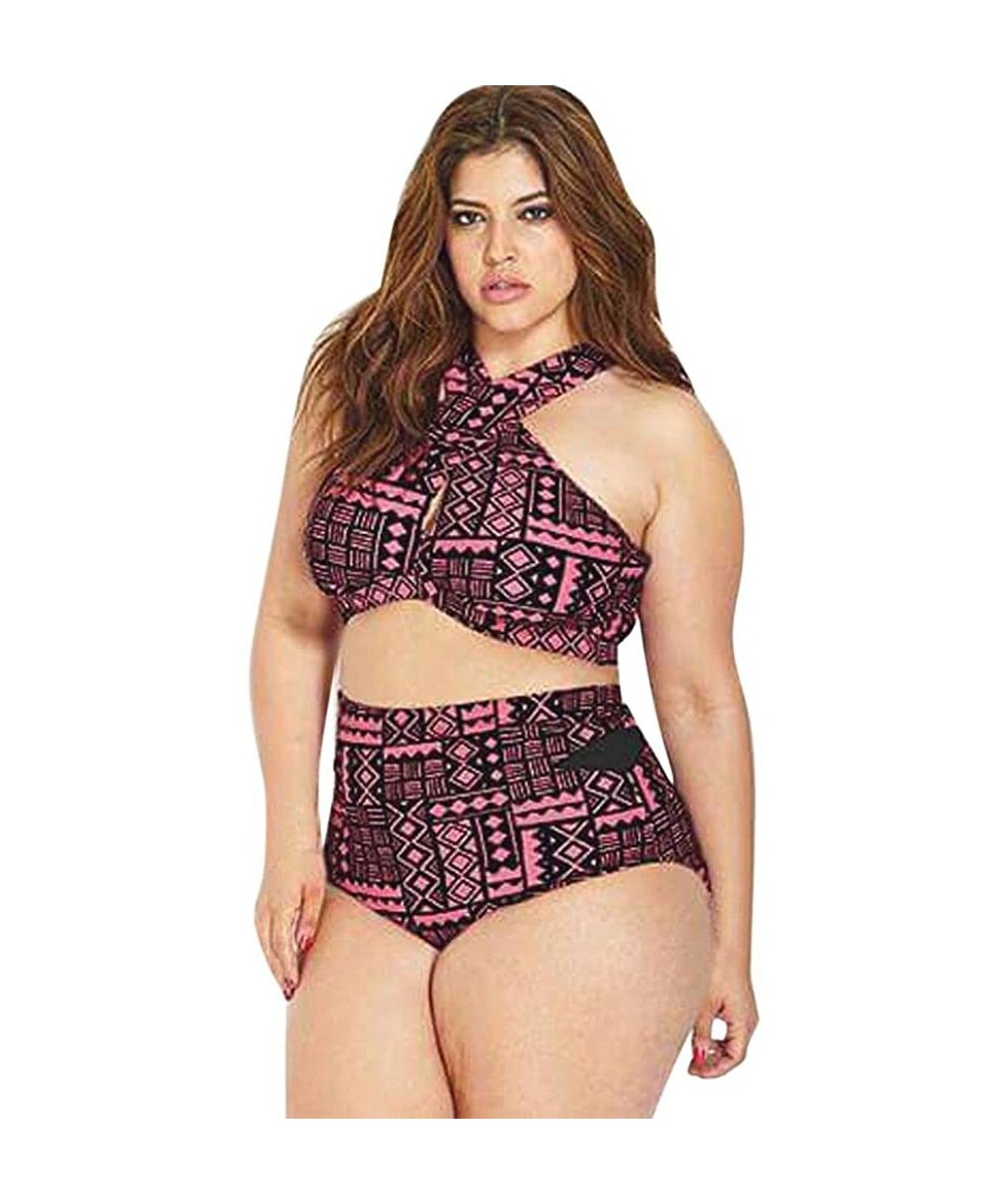 Women Bikini Set- Plus Size Womens Swimsuit Sport Monokini Beachwear Swimwear Bathing Suits - Black - C21803TN58W $17.45-Sets