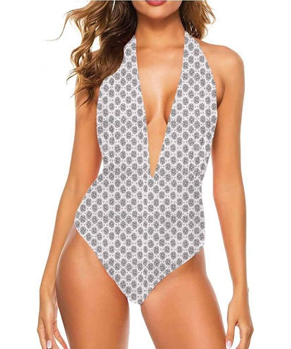 Women Bandage Bikini Set Ornate Seasonal Motifs Great on All Body Types - Multi 03 - CS19CAO8SRU $37.35-Cover-Ups