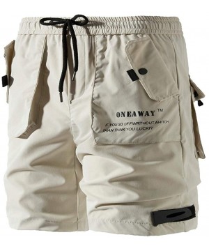 Men's Tooling Pants-Men's Summer Fashion Beach Pants and Shorts Comfortable Short - Beige - C218TT6XA8T $24.50-Board Shorts