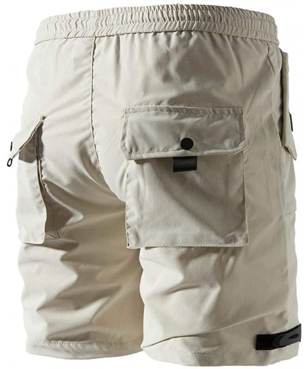 Men's Tooling Pants-Men's Summer Fashion Beach Pants and Shorts Comfortable Short - Beige - C218TT6XA8T $24.50-Board Shorts