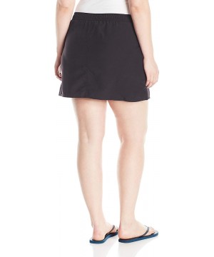 Women's Plus-Size 5" Woven Swim Boardshorts - Black - C3126IXDWS1 $21.82-Board Shorts