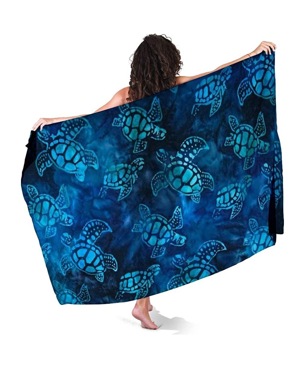 Women's Swimwear Cover Ups Chiffon Beach Swimsuit Bikini Sarong Long Pareo Spa Wrap Skirts Scarf Shawl for Women Girls - Wate...