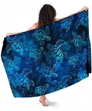 Women's Swimwear Cover Ups Chiffon Beach Swimsuit Bikini Sarong Long Pareo Spa Wrap Skirts Scarf Shawl for Women Girls - Wate...