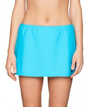 Women's Solid Skirted Hipster Bikini Swimsuit Bottom - Turquoise / Green - CX185OHE34O $38.02-Tankinis