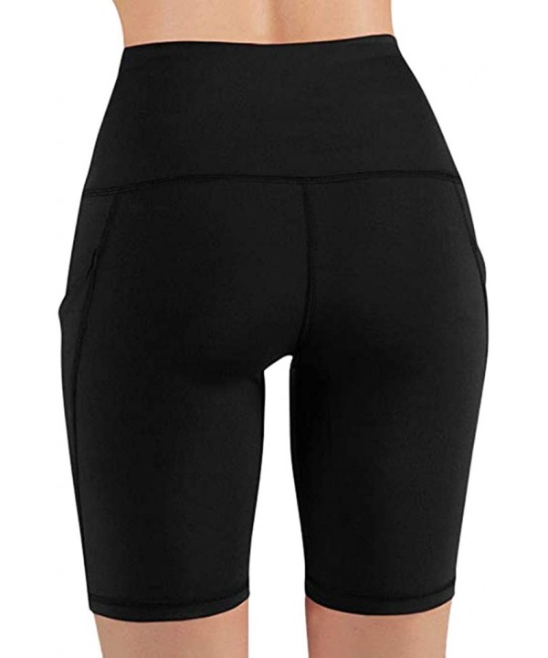 Yoga Shorts for Women Short Length-High Waist Tummy Control Workout Compression Running Athletic Fitness Yoga Shorts - Z1-bla...