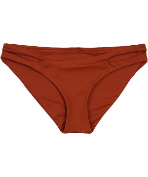 Women's Seamless Cutout Moderate Coverage Bottom - Rust - CI18CY4RLQ2 $18.09-Bottoms